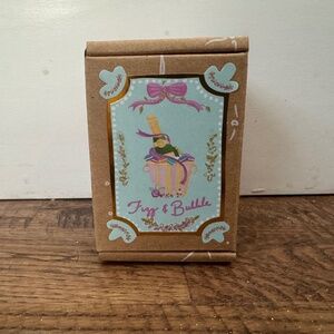 NIB Glitterville Birthday Cake Topper Candle Holder 2" Fizz & Bubbles Champagne